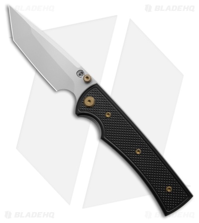 Chaves Knives Blue Label Liberation 229 Tanto Knife Knurled Al/BRZ Ti (3.5" SW)
