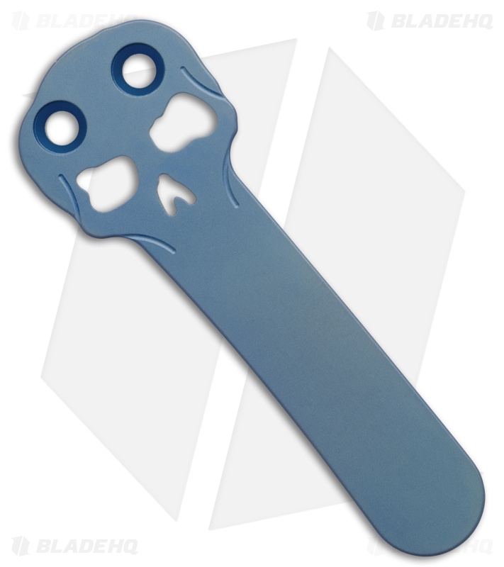 Chaves Knives Blue Label Liberation 229 Tanto Knife Knurled Al/Blue Ti (3.5" SW)
