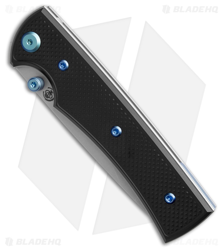 Chaves Knives Blue Label Liberation 229 Tanto Knife Knurled Al/Blue Ti (3.5" SW)