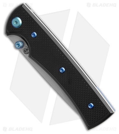 Chaves Knives Blue Label Liberation 229 Tanto Knife Knurled Al/Blue Ti (3.5" SW)