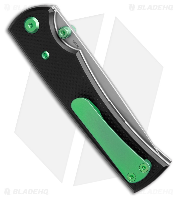 Chaves Knives Blue Label Liberation 229 DP Knife Knurled Al/Green Ti (3.5" SW)