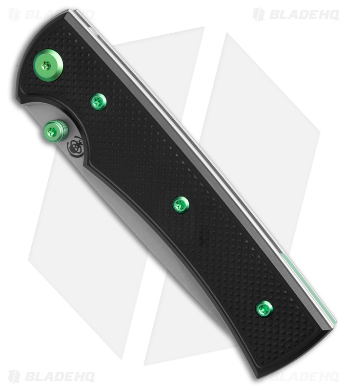Chaves Knives Blue Label Liberation 229 DP Knife Knurled Al/Green Ti (3.5" SW)