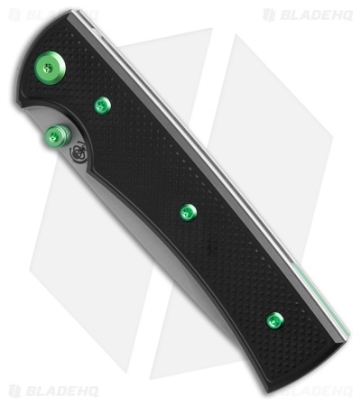 Chaves Knives Blue Label Liberation 229 DP Knife Knurled Al/Green Ti (3.5" SW)