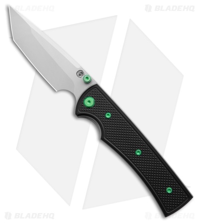 Chaves Knives Blue Label Liberation 229 Tanto Knife Knurled Al/GRN Ti (3.5" SW)