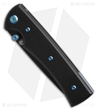 Chaves Knives Blue Label Liberation 229 Tanto Knife Knurled/Blue Ti (3.5" BLK)
