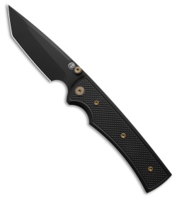 Chaves Knives Blue Label Liberation 229 Tanto Knife Knurled/Bronze Ti (3.5" BLK)