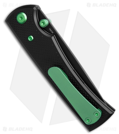 Chaves Knives Blue Label Liberation 229 Tanto Knife Knurled/Green Ti (3.5" BLK)