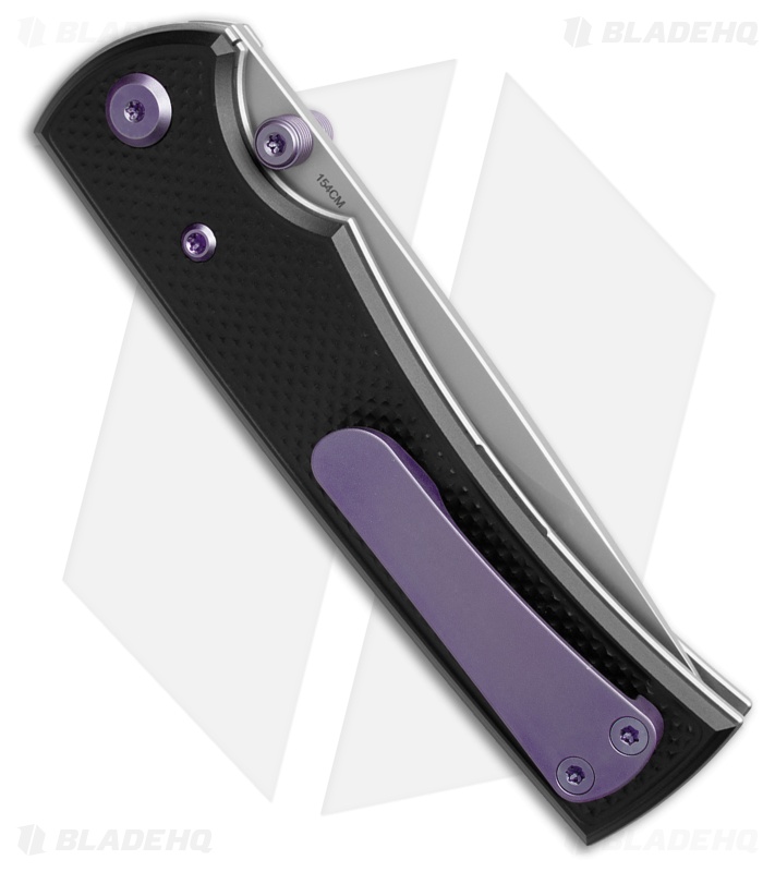 Chaves Knives Blue Label Liberation 229 Tanto Knife Knurled/Purple Ti (3.5" SW)