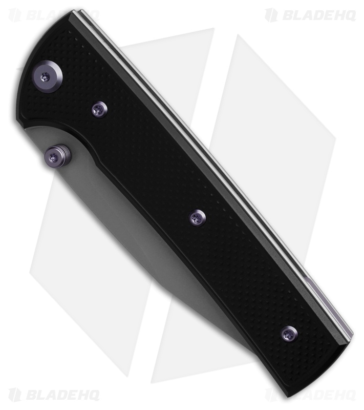 Chaves Knives Blue Label Scapegoat 229 Knife Knurled DLC Al/Purple Ti (3.6" SW)