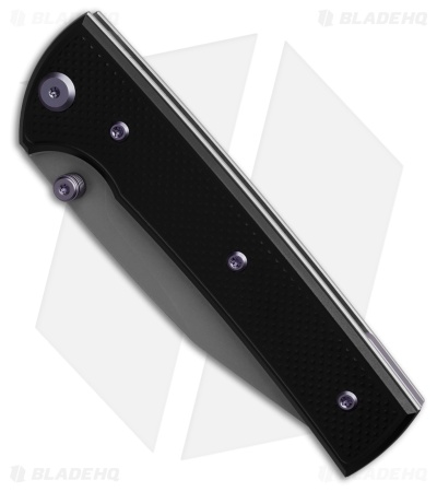 Chaves Knives Blue Label Scapegoat 229 Knife Knurled DLC Al/Purple Ti (3.6" SW)