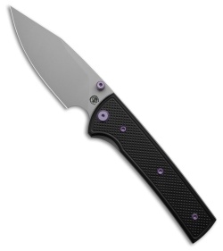 Chaves Knives Blue Label Scapegoat 229 Knife Knurled DLC Al/Purple Ti (3.6" SW)