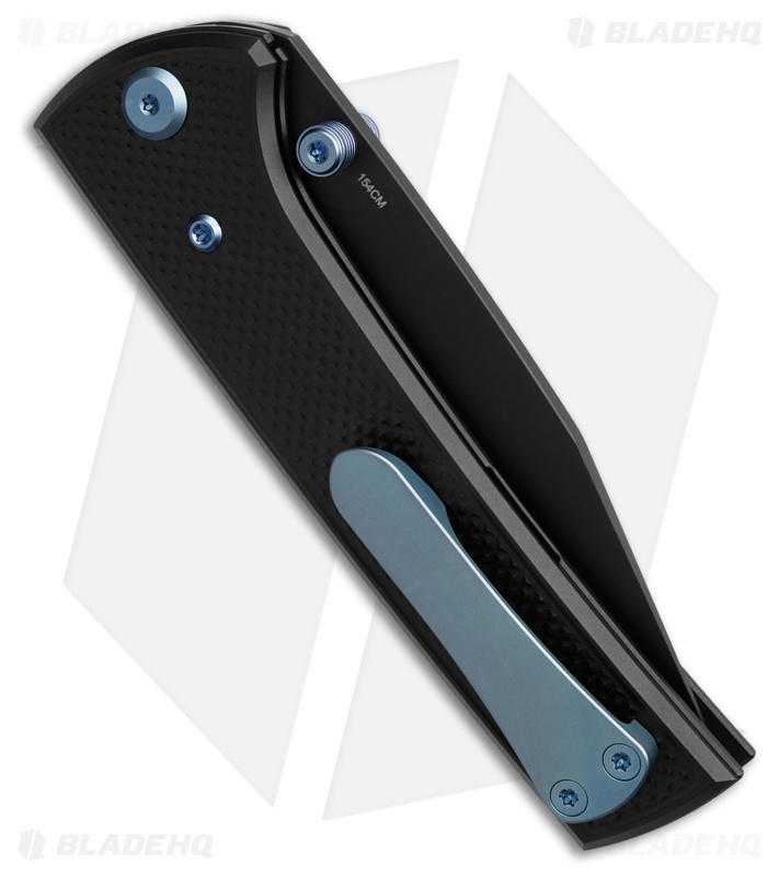 Chaves Knives Blue Label Scapegoat 229 Knife Knurled PVD Al/Blue Ti (3.6" PVD)