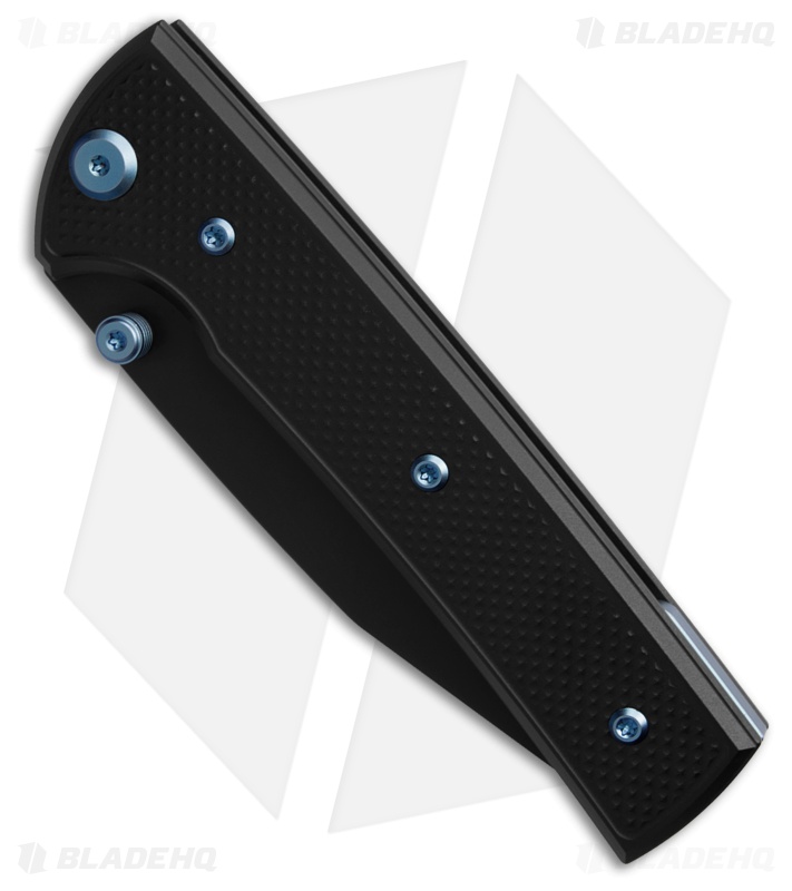 Chaves Knives Blue Label Scapegoat 229 Knife Knurled PVD Al/Blue Ti (3.6" PVD)