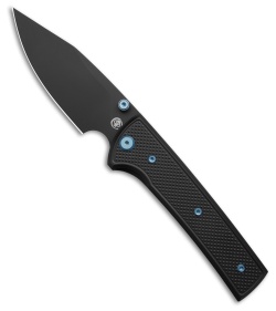 Chaves Knives Blue Label Scapegoat 229 Knife Knurled PVD Al/Blue Ti (3.6" PVD)