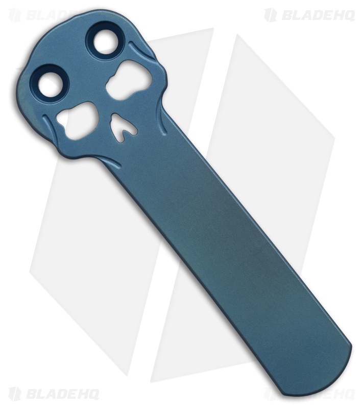Chaves Knives Blue Label Scapegoat 229 Knife Knurled PVD Al/Blue Ti (4" SW)