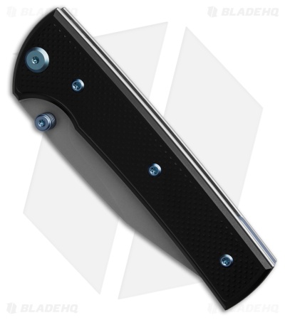 Chaves Knives Blue Label Scapegoat 229 Knife Knurled PVD Al/Blue Ti (4" SW)