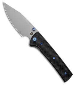 Chaves Knives Blue Label Scapegoat 229 Knife Knurled PVD Al/Blue Ti (4" SW)