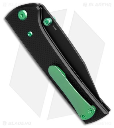 Chaves Knives Blue Label Scapegoat 229 Knife Knurled PVD Al/Green Ti (4" PVD)