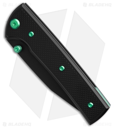 Chaves Knives Blue Label Scapegoat 229 Knife Knurled PVD Al/Green Ti (4" PVD)