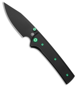 Chaves Knives Blue Label Scapegoat 229 Knife Knurled PVD Al/Green Ti (4" PVD)