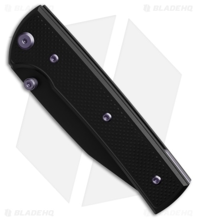 Chaves Knives Blue Label Scapegoat 229 Knife Knurled PVD Al/Purple Ti (4" PVD)