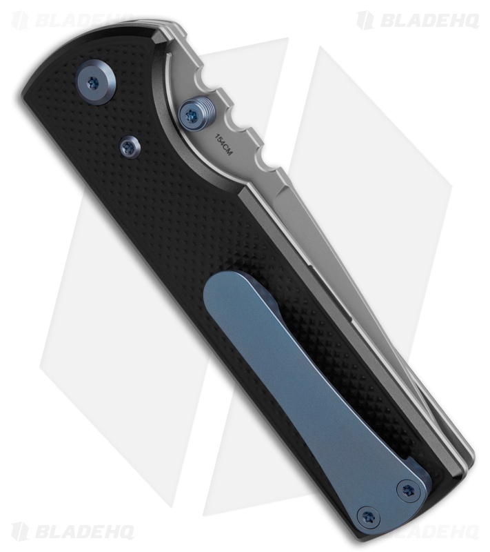 Chaves Knives NTAK Blue Label DP Knife Knurled Al/Blue Ti (3.6" SW)
