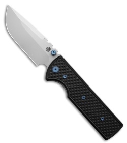 Chaves Knives NTAK Blue Label DP Knife Knurled Al/Blue Ti (3.6" SW)