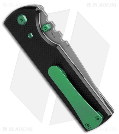 Chaves Knives NTAK Blue Label DP Knife Knurled Al/Green Ti (3.6" SW)