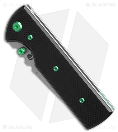 Chaves Knives NTAK Blue Label DP Knife Knurled Al/Green Ti (3.6" SW)
