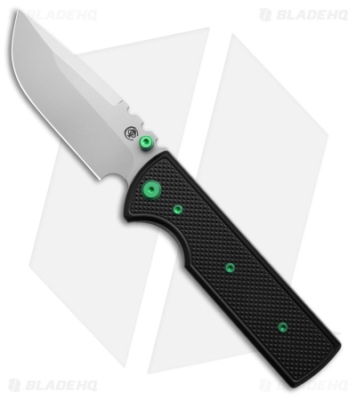Chaves Knives NTAK Blue Label DP Knife Knurled Al/Green Ti (3.6" SW)