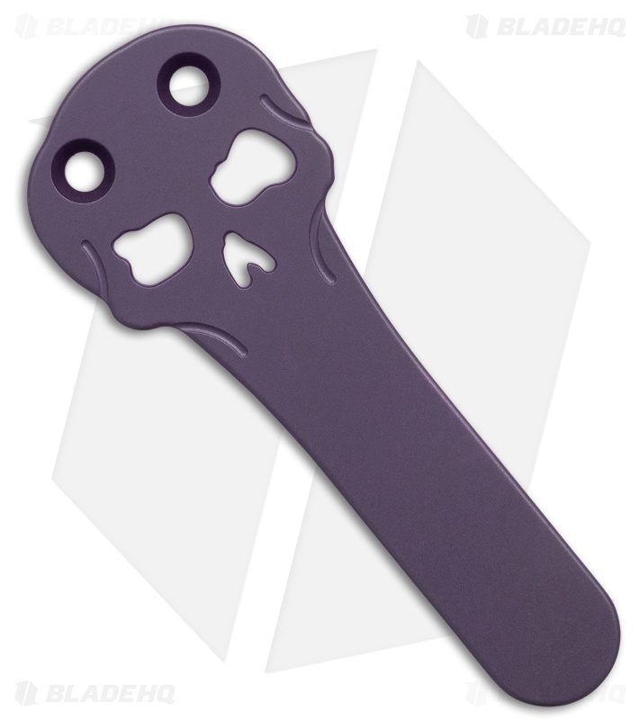 Chaves Knives NTAK Blue Label DP Knife Knurled Black Al/Purple Ti (3.6" Black)