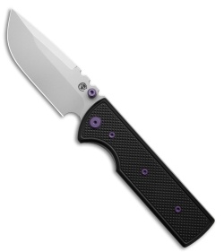 Chaves Knives NTAK Blue Label DP Knife Knurled Al/Purple Ti (3.6" SW)