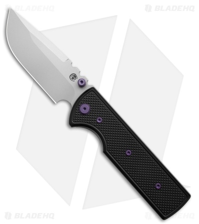 Chaves Knives NTAK Blue Label DP Knife Knurled Al/Purple Ti (3.6" SW)