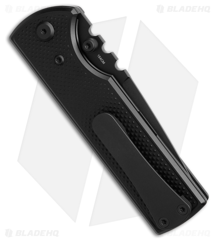 Chaves Knives NTAK Blue Label DP Knife Knurled Black Al/Black Ti (3.6" Black)