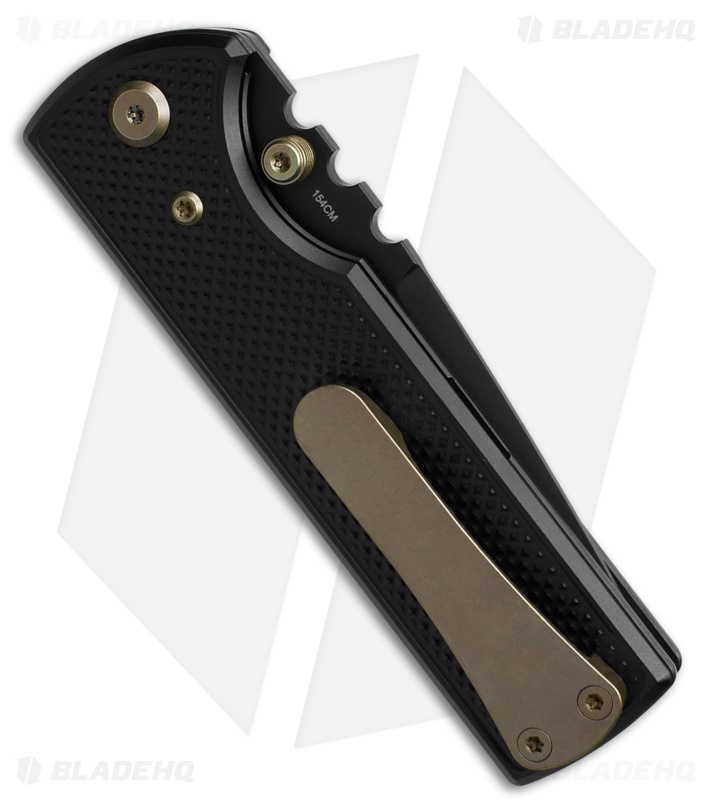 Chaves Knives NTAK Blue Label DP Knife Knurled Black Al/Bronze Ti (3.6" Black)