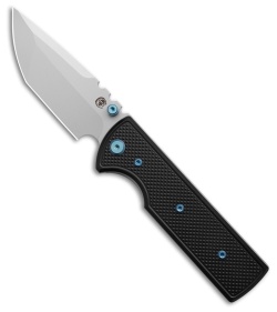 Chaves Knives NTAK Blue Label Tanto Knife Knurled Al/Blue Ti (3.6" SW)