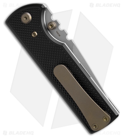 Chaves Knives NTAK Blue Label Tanto Knife Knurled Al/Bronze Ti (3.6" SW)
