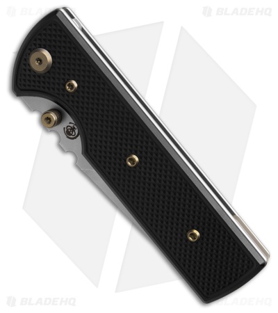 Chaves Knives NTAK Blue Label Tanto Knife Knurled Al/Bronze Ti (3.6" SW)