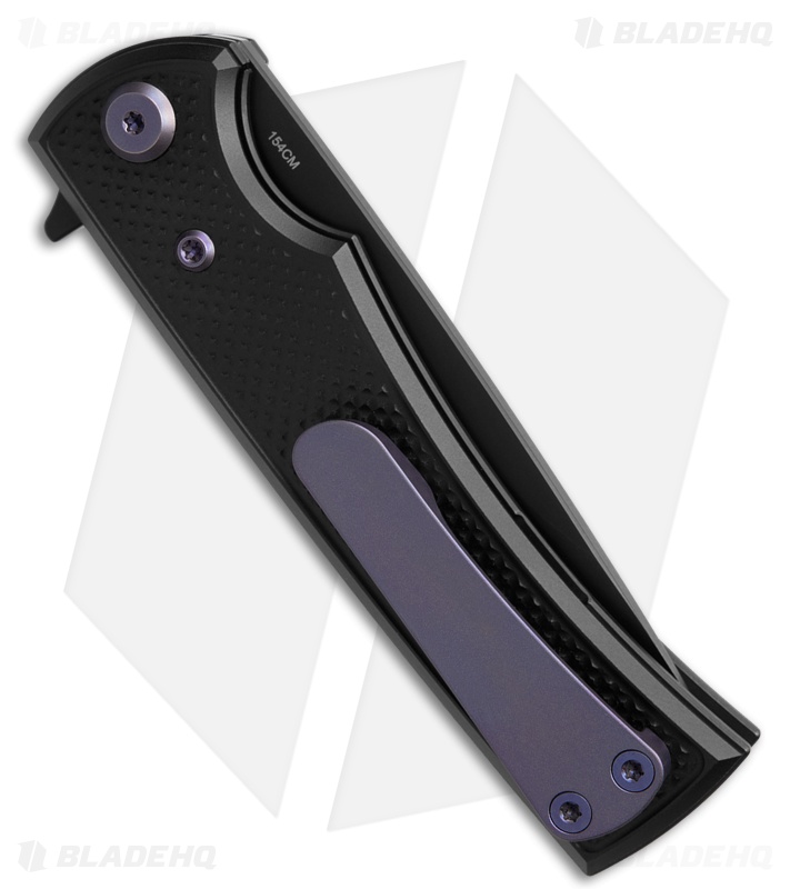 Chaves Knives Blue Label Liberation Street DP Knife Knurled/Purple Ti (3.1" BLK)