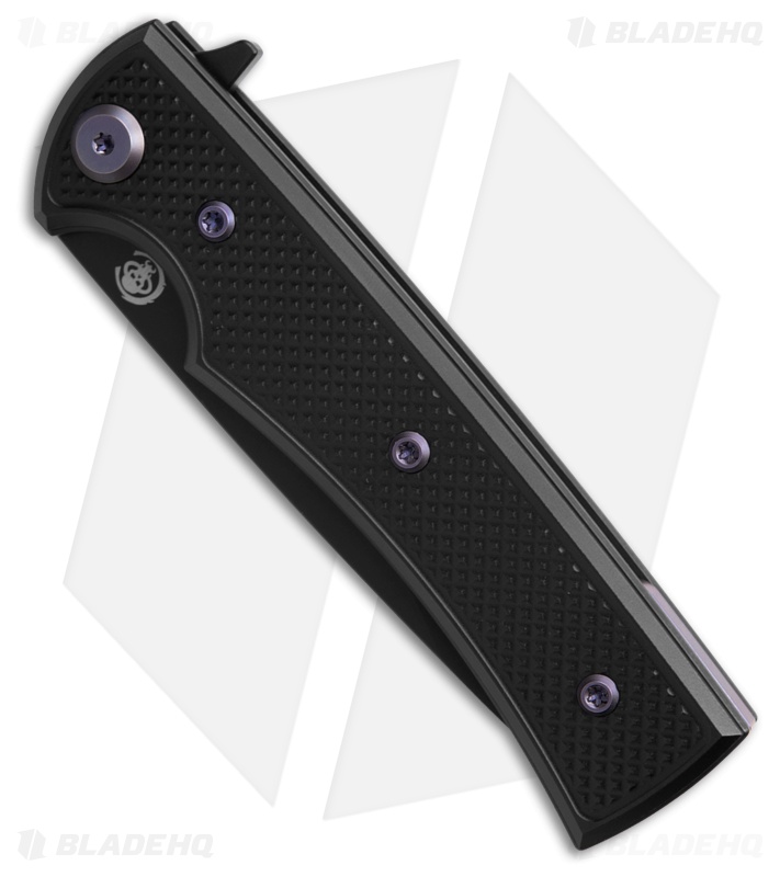 Chaves Knives Blue Label Liberation Street DP Knife Knurled/Purple Ti (3.1" BLK)