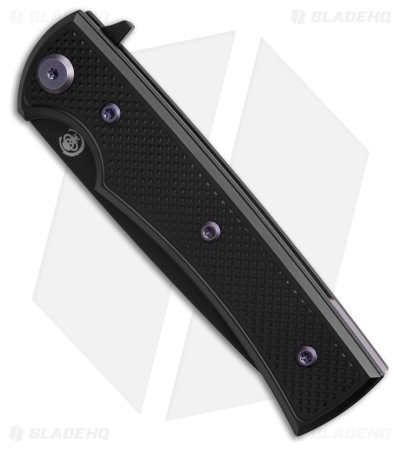 Chaves Knives Blue Label Liberation Street DP Knife Knurled/Purple Ti (3.1" BLK)