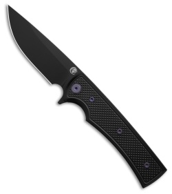Chaves Knives Blue Label Liberation Street DP Knife Knurled/Purple Ti (3.1" BLK)