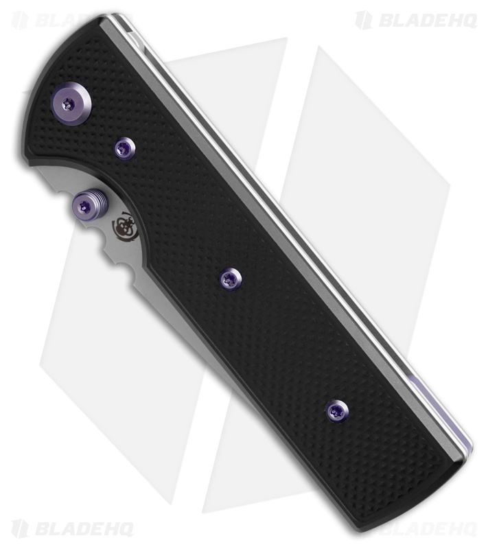 Chaves Knives NTAK Blue Label Tanto Knife Knurled Al/Purple Ti (3.6" SW)