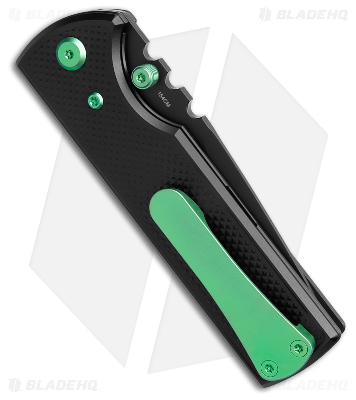 Chaves Knives NTAK Blue Label Tanto Knife Knurled Black Al/Green Ti (3.6" Black)