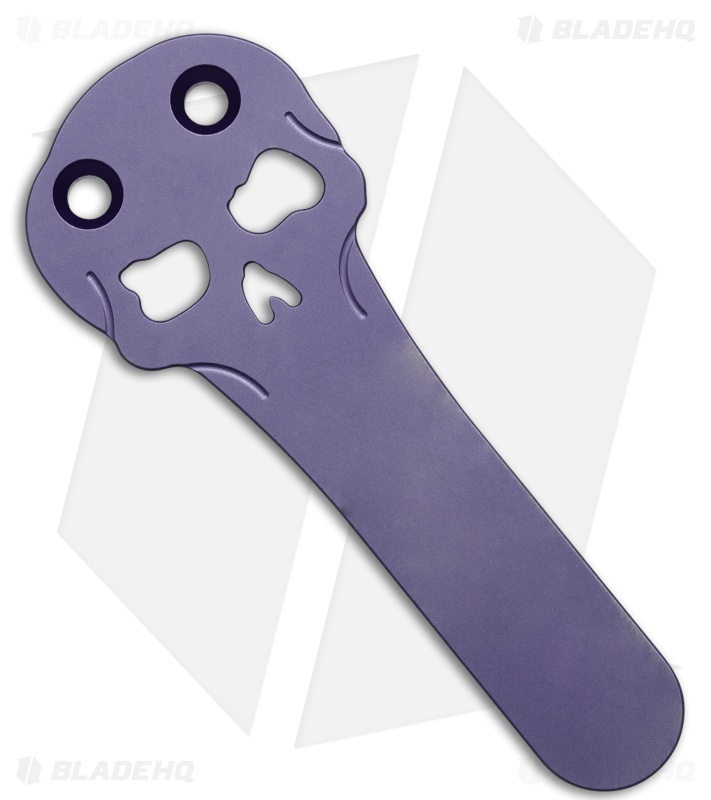 Chaves Knives NTAK Blue Label Tanto Knife Knurled Black Al/Purple Ti (3.6" BLK)