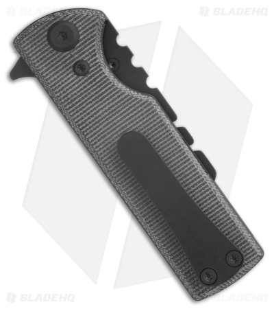 Chaves CHUB Flipper Blue Label Liner Lock Knife Black Micarta (1" Utility Black)