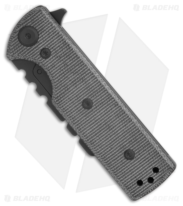 Chaves CHUB Flipper Blue Label Liner Lock Knife Black Micarta (1" Utility Black)