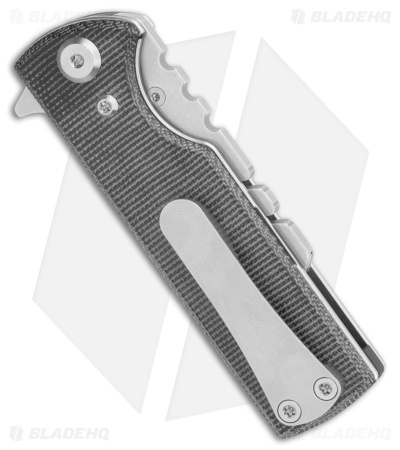 Chaves CHUB Flipper Blue Label Liner Lock Knife Black Micarta (1" Utility)