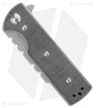 Chaves CHUB Flipper Blue Label Liner Lock Knife Black Micarta (1" Utility)
