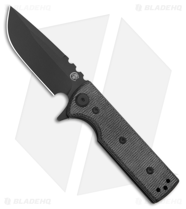 Chaves T.A.K. Blue Label Liner Lock Knife Black Micarta (2.75" Black)